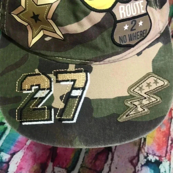 Camo emoji route 2 no where hat snap back - Picture 3 of 5
